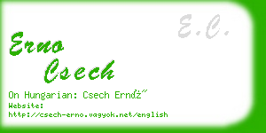 erno csech business card